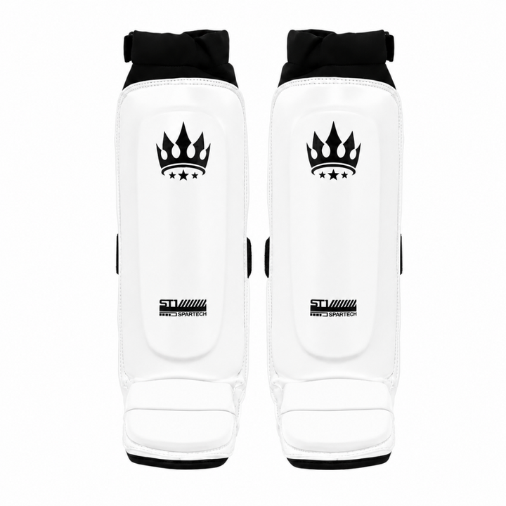 Playerz SparTech MMA Shin Guard - White/Black-Playerz Boxing