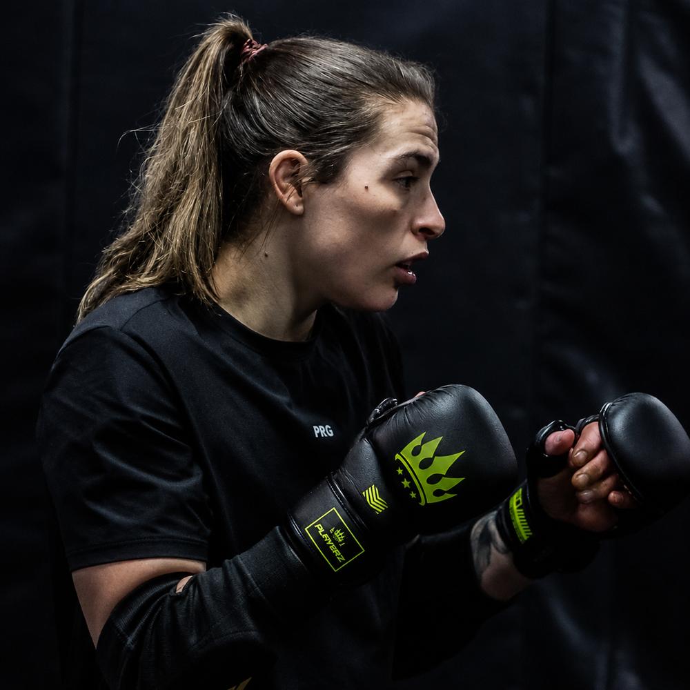 Playerz SparTech MMA Sparring Gloves - Black/Neon-Playerz Boxing