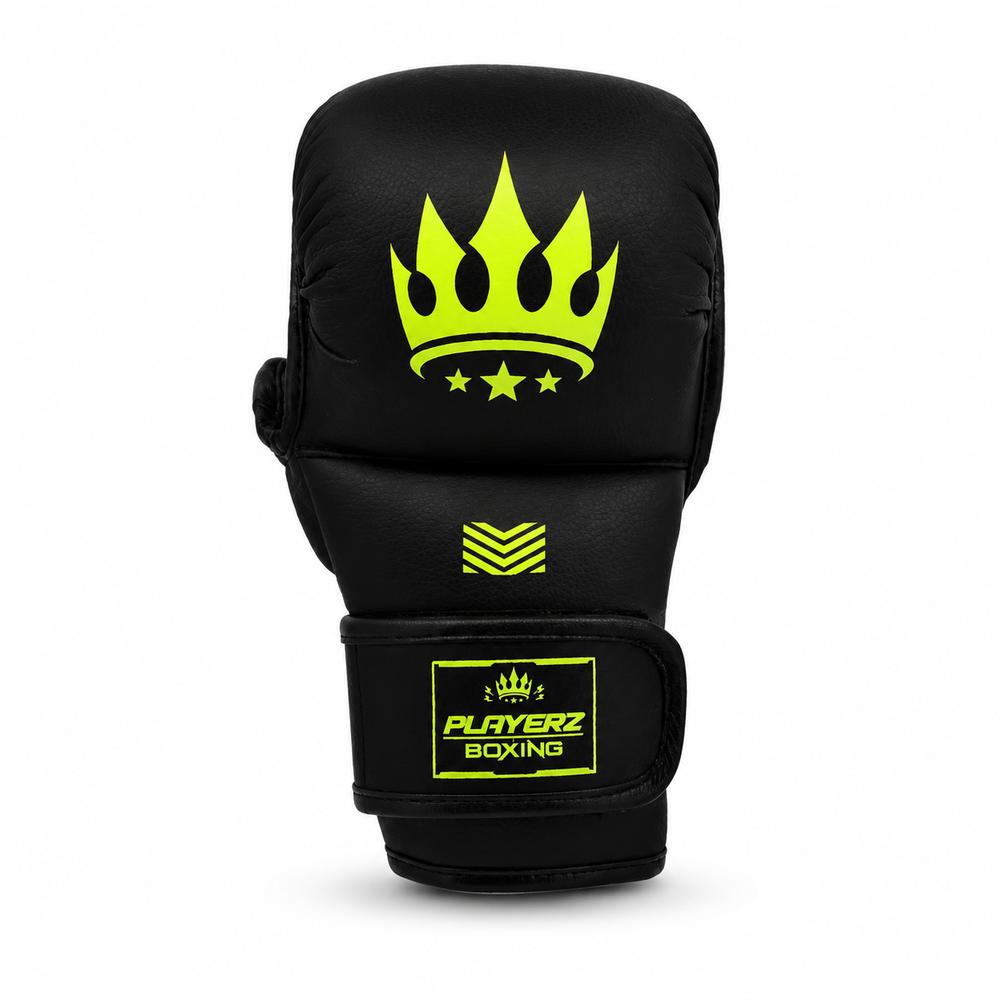 Playerz SparTech MMA Sparring Gloves - Black/Neon-Playerz Boxing