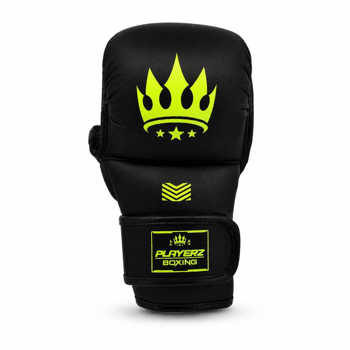 Playerz SparTech MMA Sparring Gloves - Black/Neon-Playerz Boxing