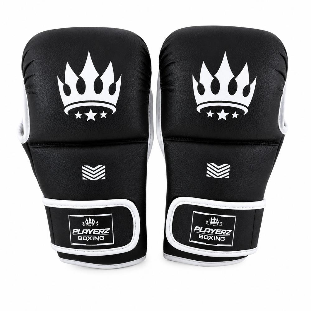Playerz SparTech MMA Sparring Gloves - Black/White-Playerz Boxing