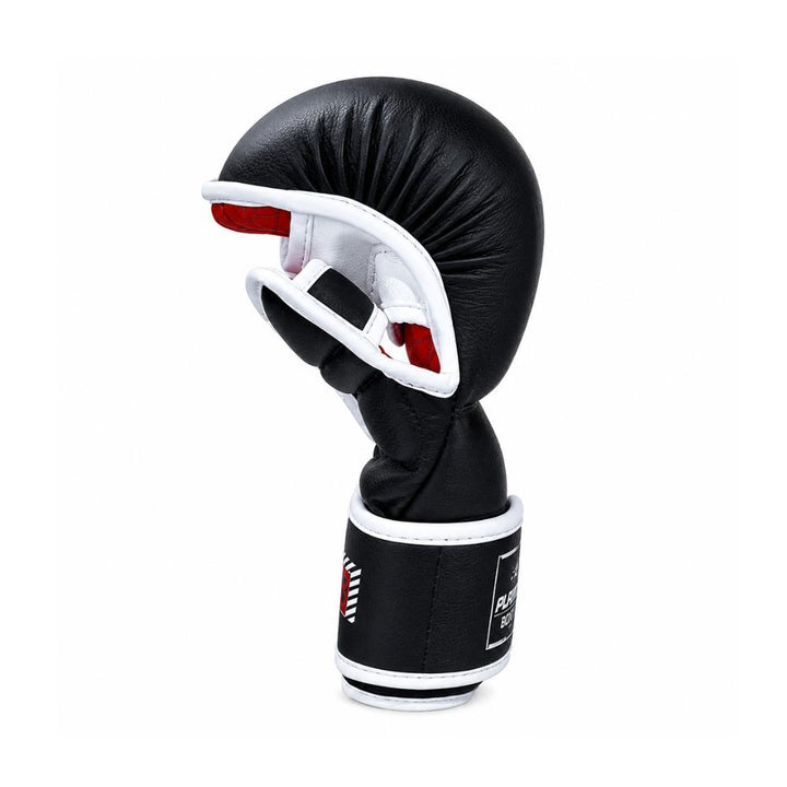 Playerz SparTech MMA Sparring Gloves - Black/White-Playerz Boxing