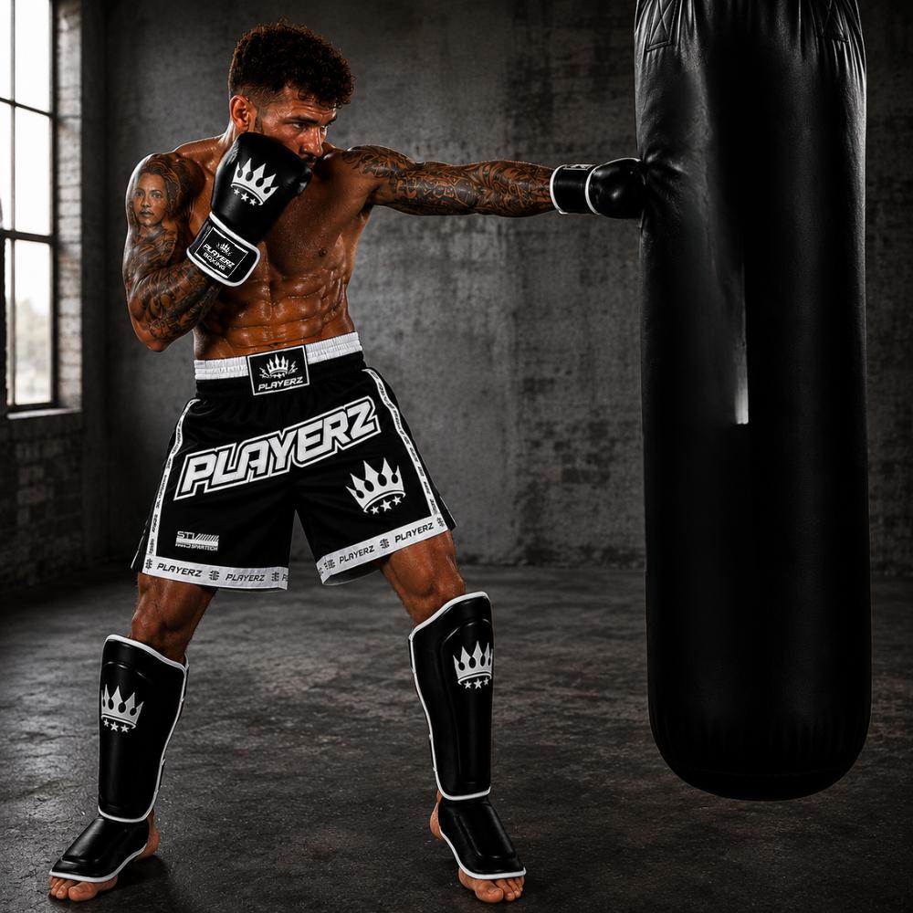 Playerz SparTech Muay Thai Set - Black-Playerz Boxing