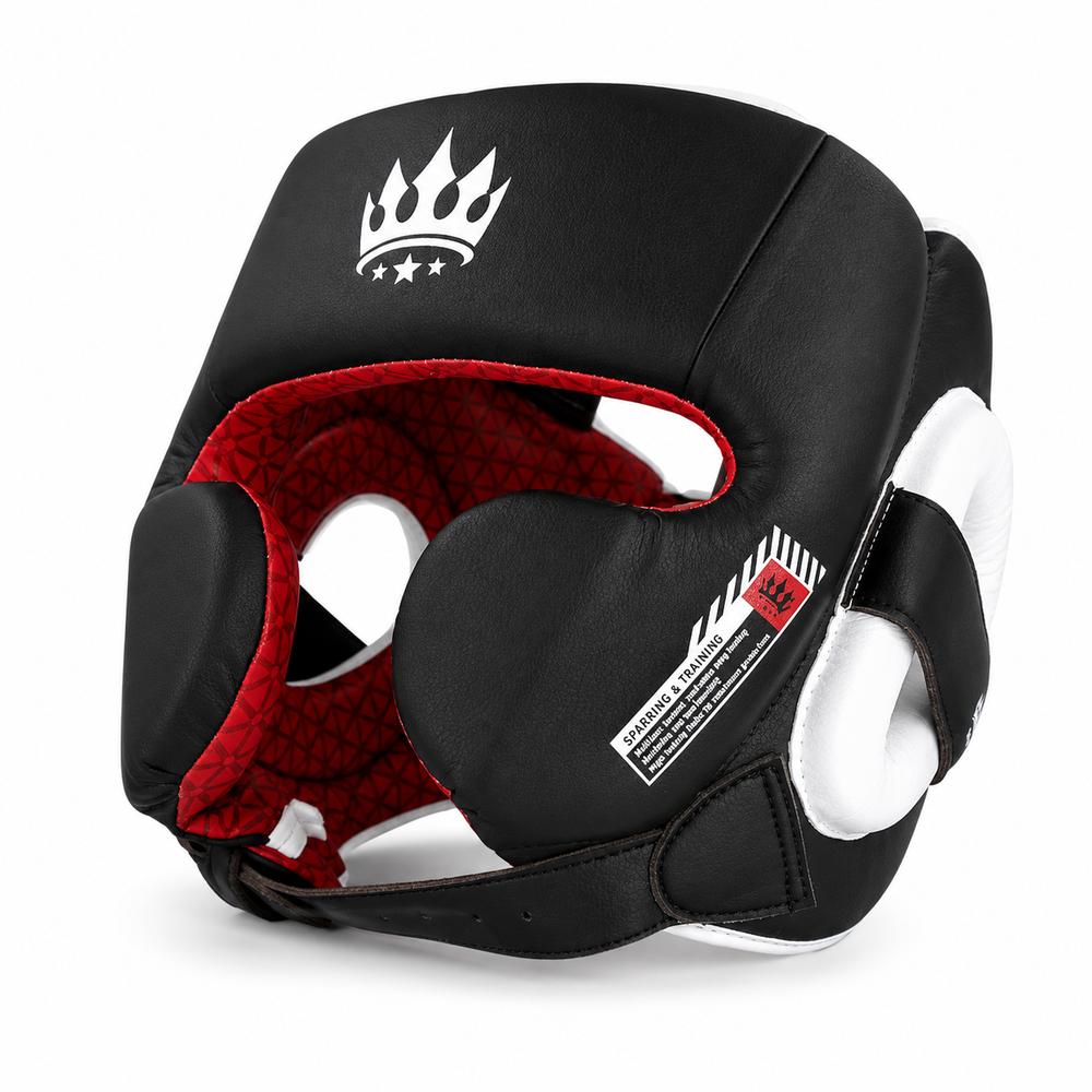 Playerz SparTech Pro Head Guard - Black/White-Playerz Boxing