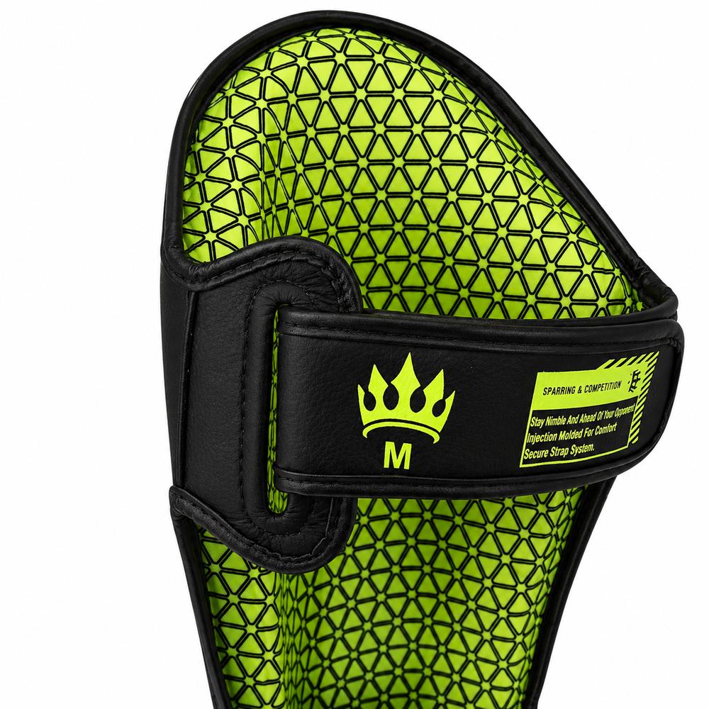 Playerz SparTech Shin Guards - Black/Neon-Playerz Boxing