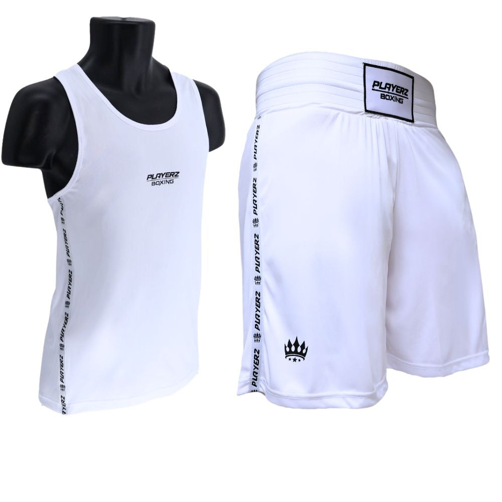 Playerz Stealth Boxing Set - White-Playerz Boxing