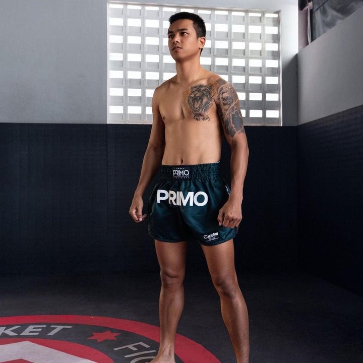 Primo Muay Thai Shorts - Mamba Series - Hunter Green-Primo