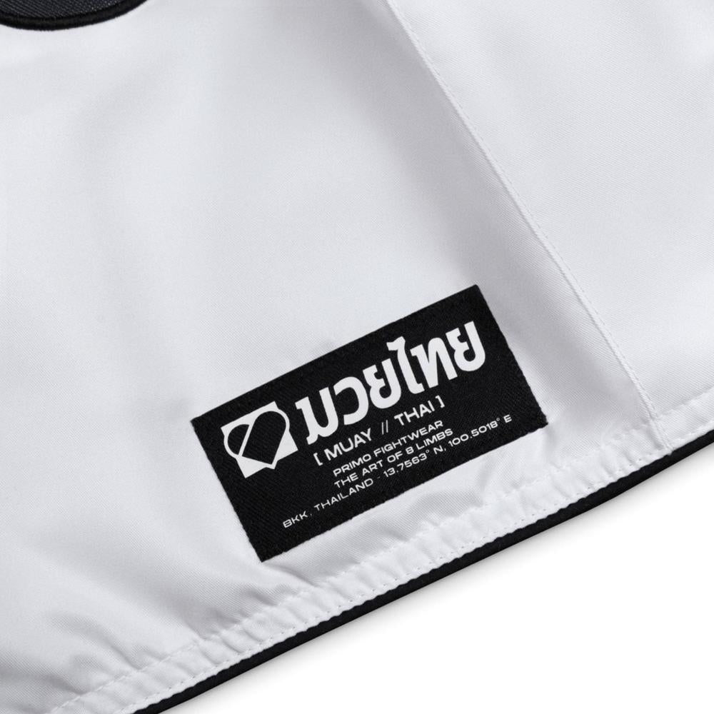 Primo Muay Thai Shorts - Mamba Series - White-Primo