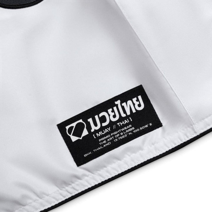 Primo Muay Thai Shorts - Mamba Series - White-Primo