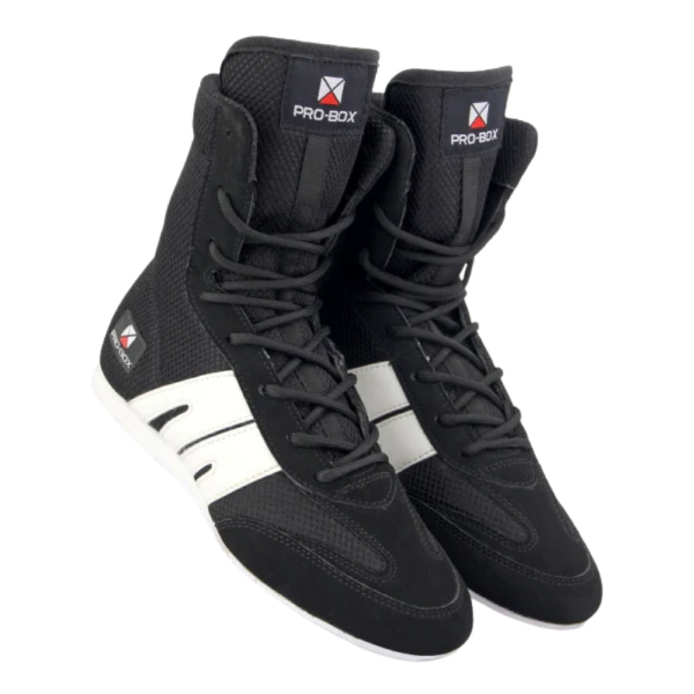 Pro Box Classic Boxing Boot - Black/White-Pro Box