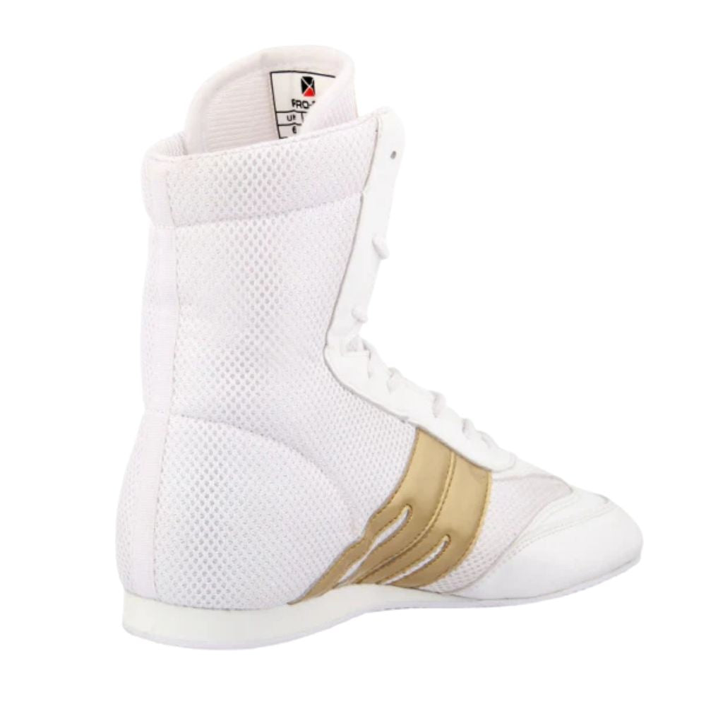 Pro Box Classic Boxing Boot - White/Gold-Pro Box