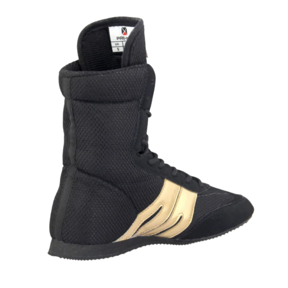 Pro-Box Classic Junior Boxing Boots – Black/Gold-Pro Box