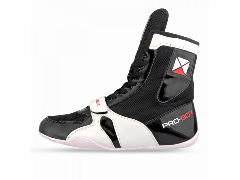 Pro Box Speed Lite Boxing Boots - Black/White-Pro Box