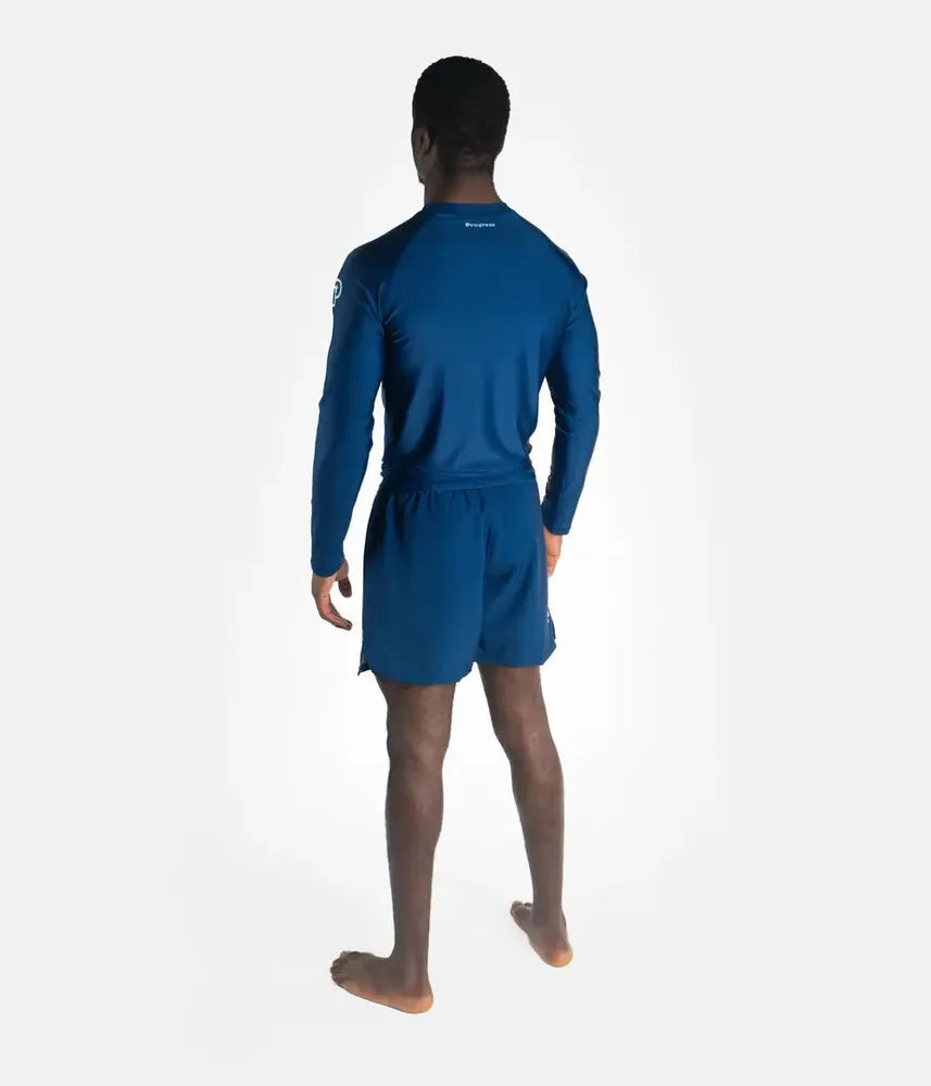 Progress Academy Short Sleeve BJJ Rash Guard Navy