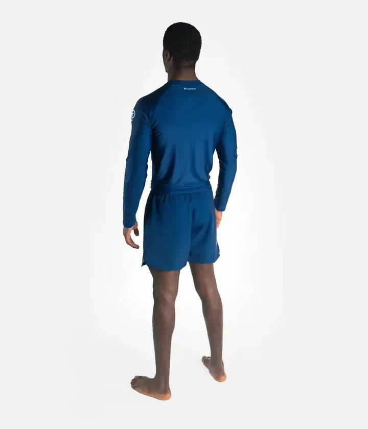 Progress Academy Short Sleeve BJJ Rash Guard Navy