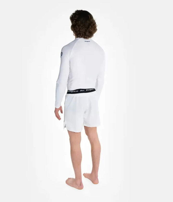 Progress Academy Short Sleeve BJJ Rash Guard White