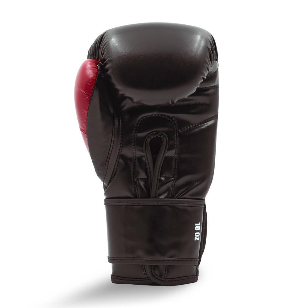 Ringside Junior PU Boxing Gloves - Black/Red-FEUK