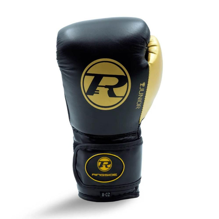 Ringside Junior PU Boxing Gloves - Black/Gold-Ringside Boxing