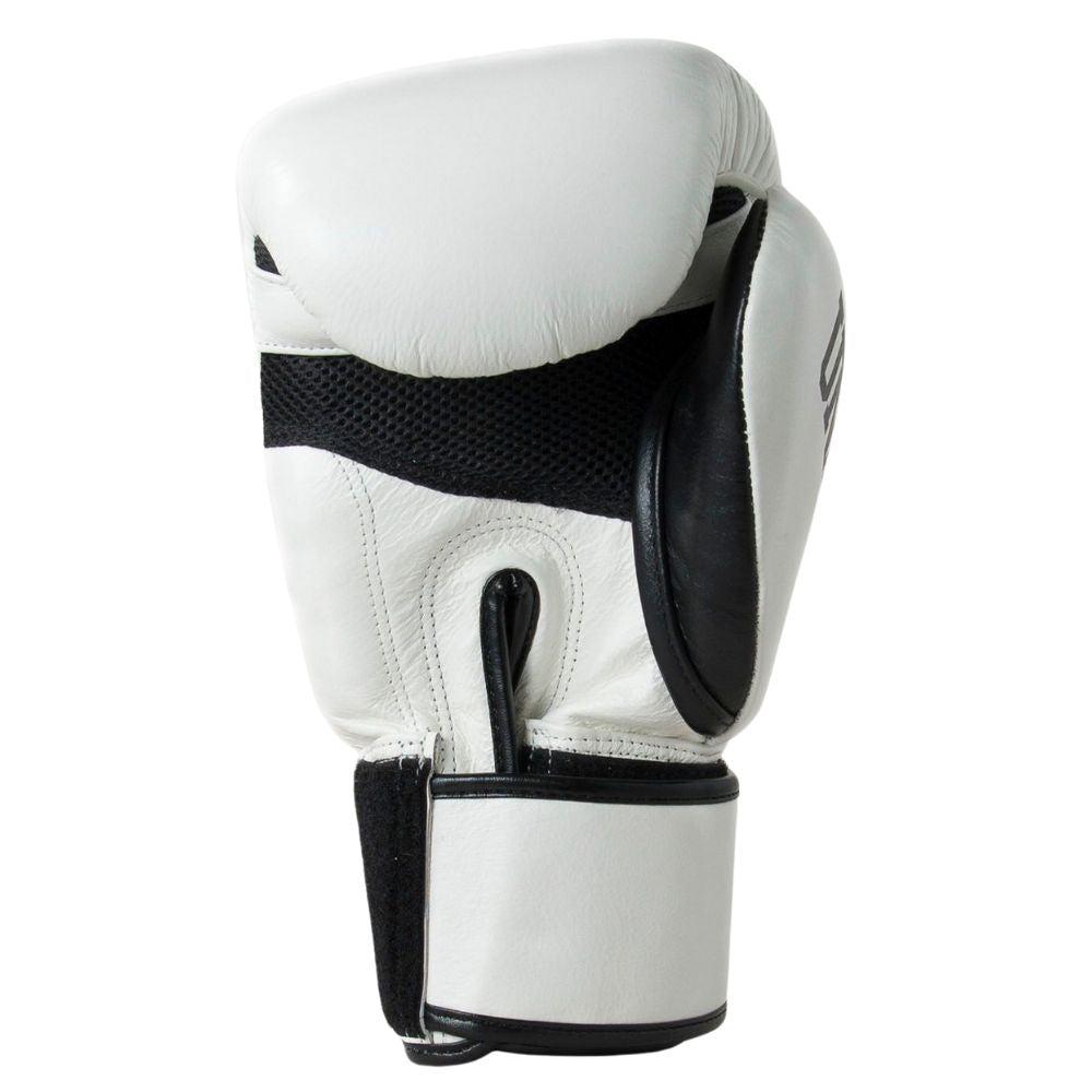 Sandee Cool-Tec Leather Boxing Gloves - White/Black