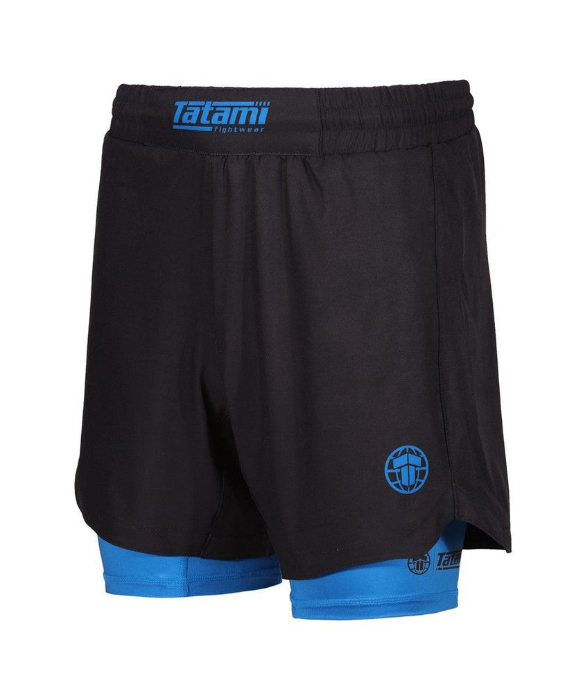 Tatami Dual Layer Grappling Shorts - Black/Blue