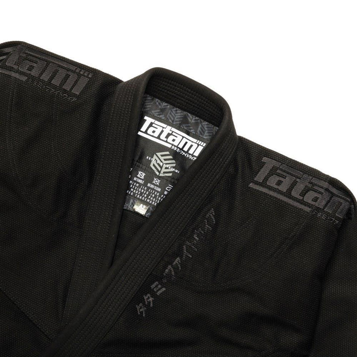 Tatami Black Label Ladies Estilo BJJ Gi - Black/Black-FEUK