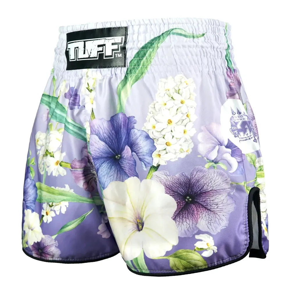 TUFF High-Cut Retro Muaythai Shorts Purple An-Chan-TUFF Sport
