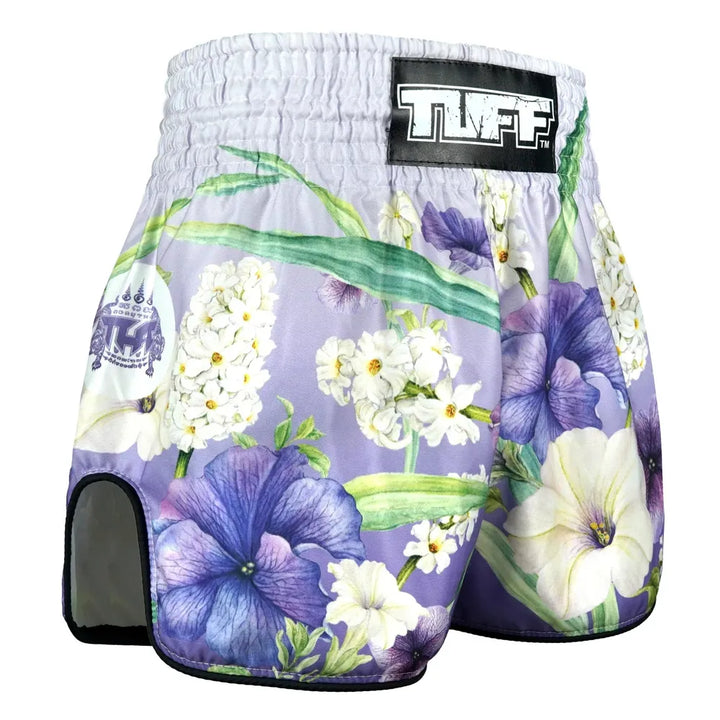 TUFF High-Cut Retro Muaythai Shorts Purple An-Chan-TUFF Sport