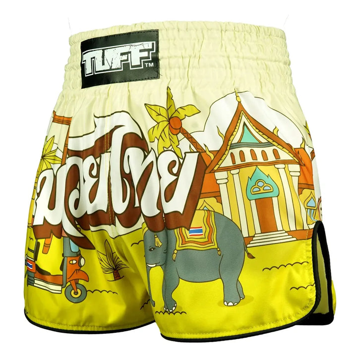 TUFF High-Cut Retro Muaythai Shorts The Sunshine Journey-TUFF Sport