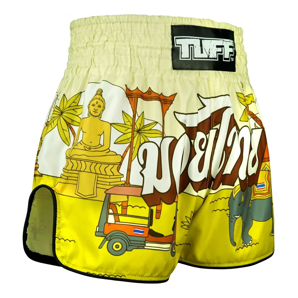TUFF High-Cut Retro Muaythai Shorts The Sunshine Journey-TUFF Sport