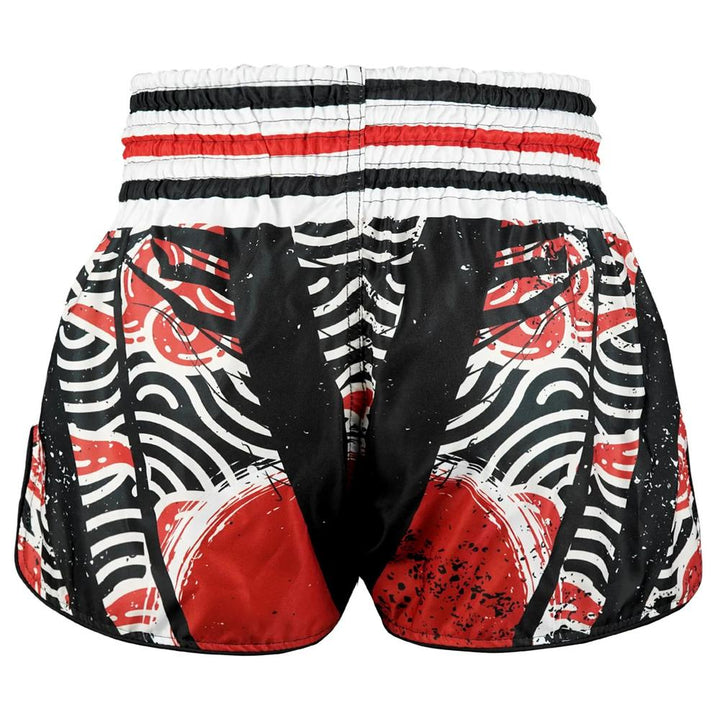 TUFF High-Cut Retro Muaythai Shorts Waves of Bushido Elegance-TUFF Sport