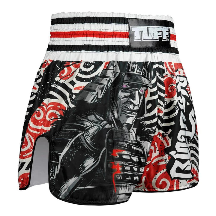 TUFF High-Cut Retro Muaythai Shorts Waves of Bushido Elegance-TUFF Sport