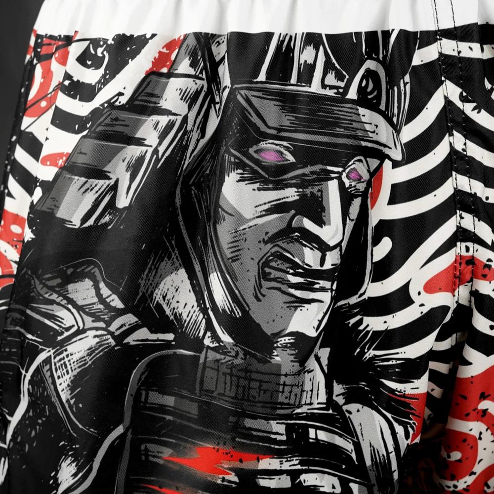 TUFF High-Cut Retro Muaythai Shorts Waves of Bushido Elegance-TUFF Sport