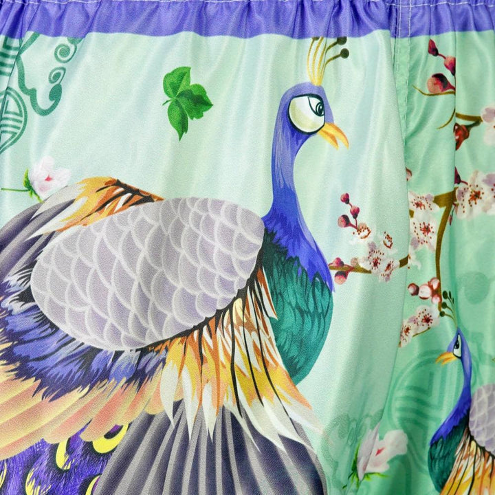 TUFF High-Cut Retro Muaythai Shorts Yugana Kujaku The Elegance Peacock-TUFF Sport