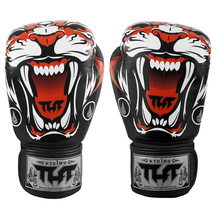 TUFF Muaythai Boxing Gloves Black Tiger-TUFF Sport