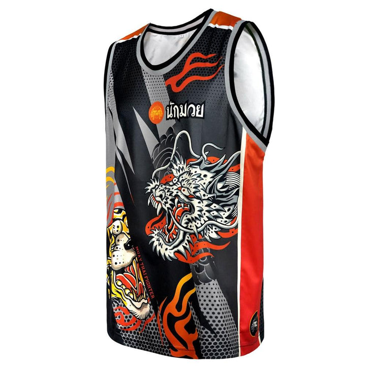 TUFF Tank Top Black Dragon and Tiger-TUFF Sport