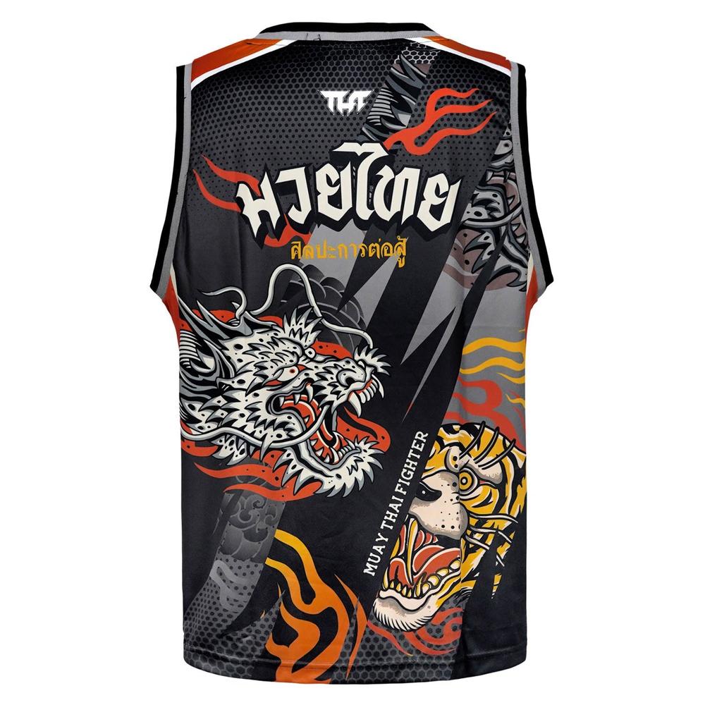 TUFF Tank Top Black Dragon and Tiger-TUFF Sport