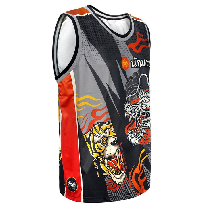 TUFF Tank Top Black Dragon and Tiger-TUFF Sport