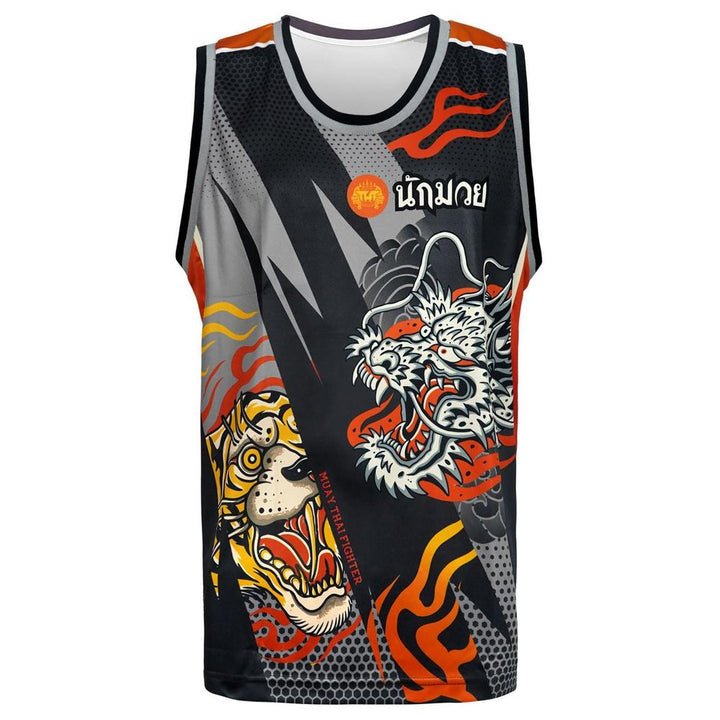TUFF Tank Top Black Dragon and Tiger-TUFF Sport