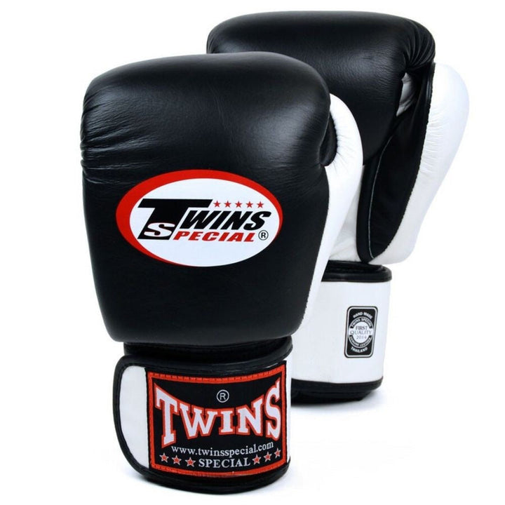 Twins 2 Tone Boxing Gloves - Black/White-Twins