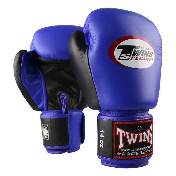 Twins 2 Tone Boxing Gloves - Blue/Black-FEUK
