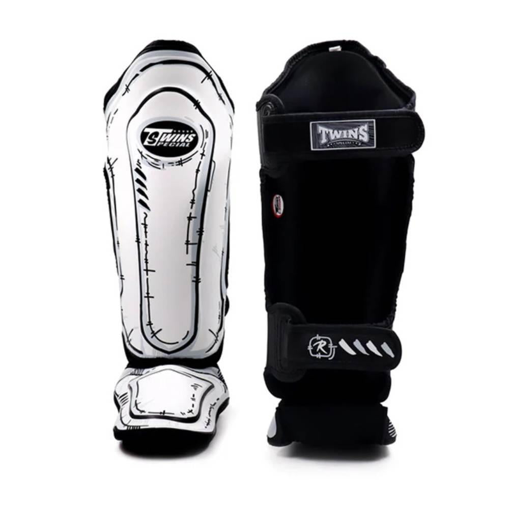 Twins Double Padded Leather Shin Guards - Comic-Twins