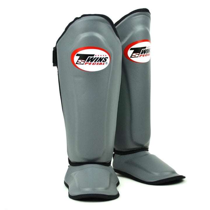 Twins Double Padded Shin Guards - Grey