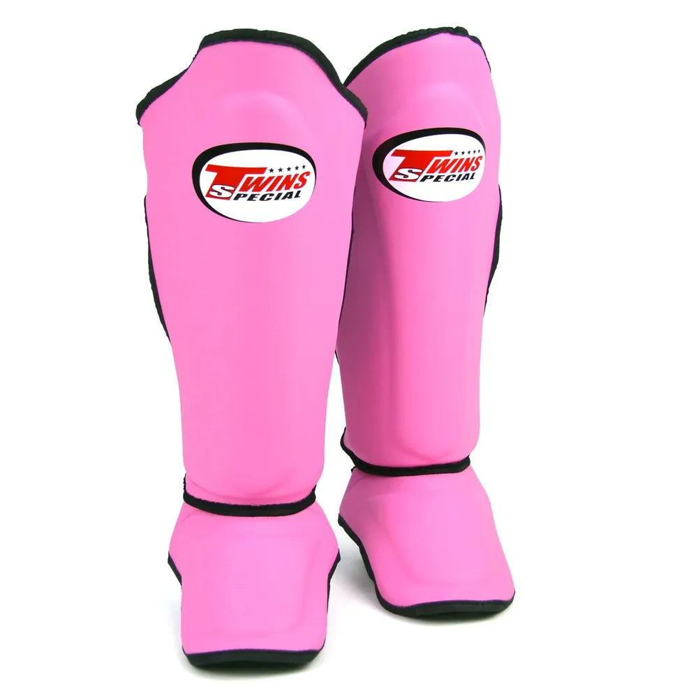 Twins Double Padded Shin Guards - Pink-Twins