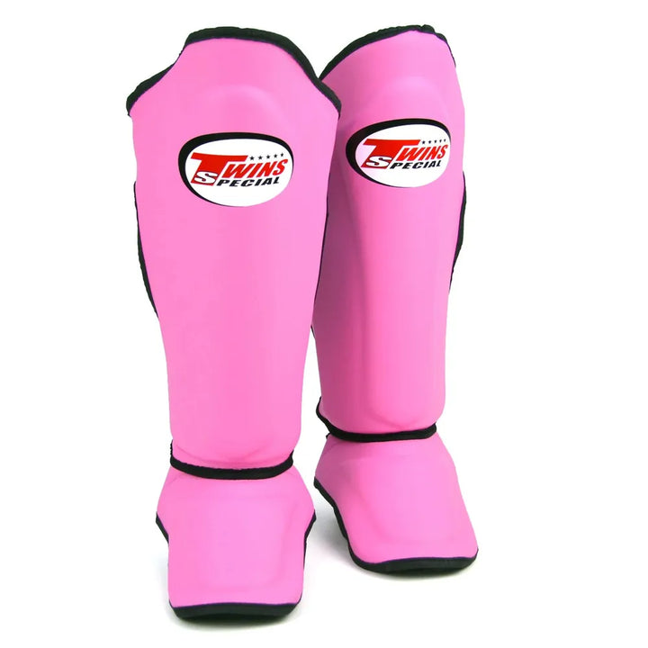 Twins Double Padded Shin Guards - Pink-Twins