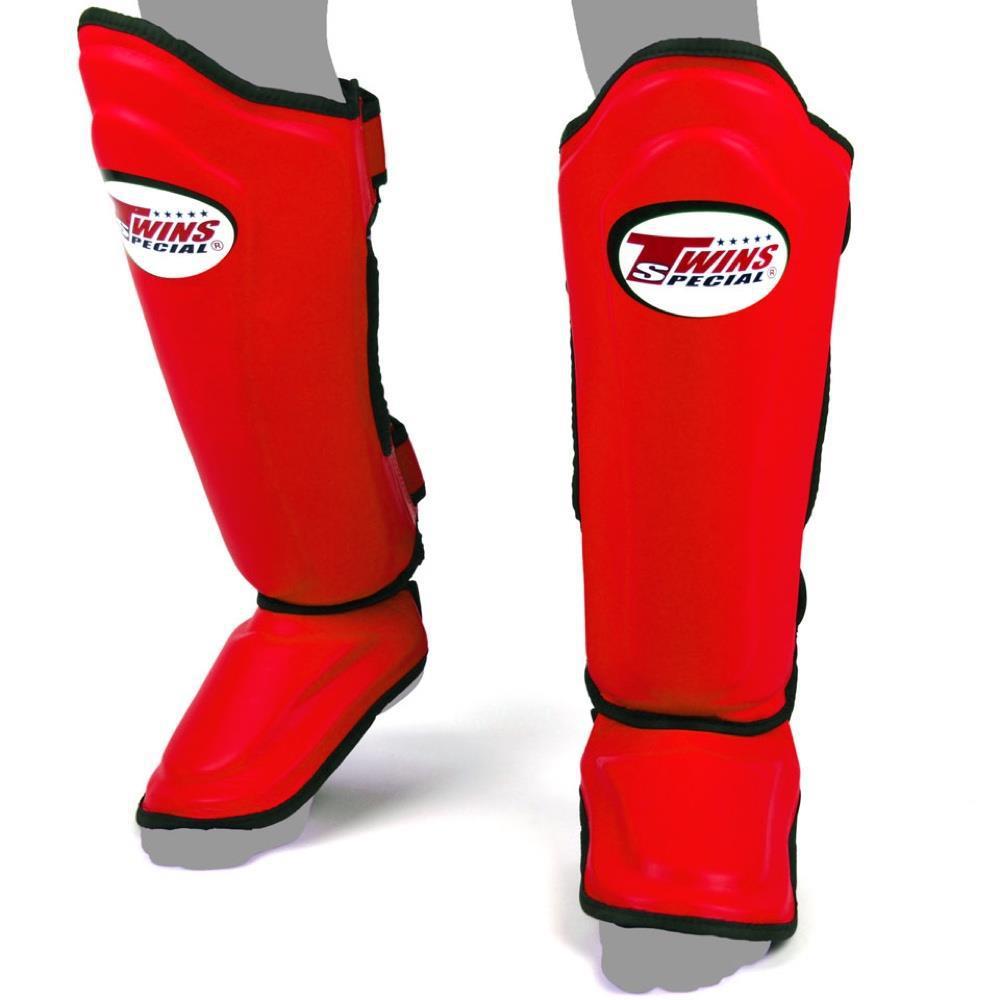 Twins Double Padded Shin Guards - Red