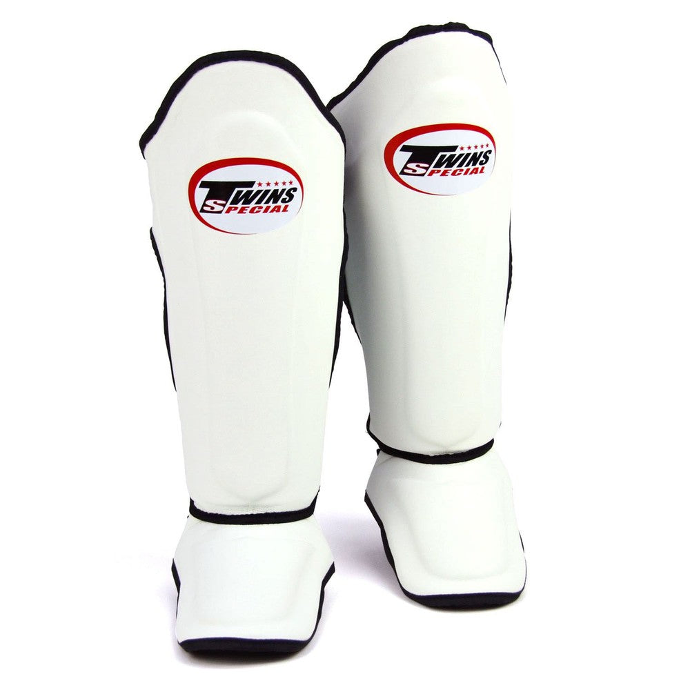 Twins Double Padded Shin Guards - White-Twins