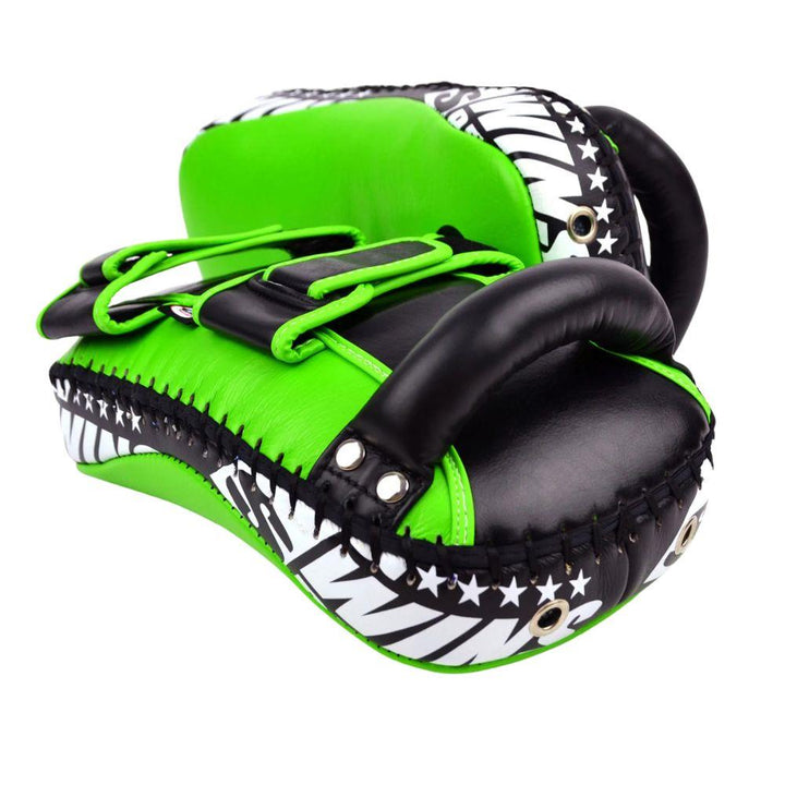 Twins Standard Curved Kick Pads - Green-Twins