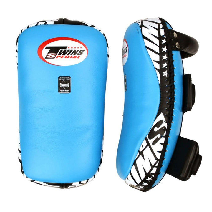 Twins Standard Curved Kick Pads - Light Blue-Twins