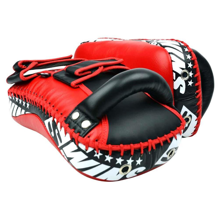 Twins Standard Curved Kick Pads - Red-Twins