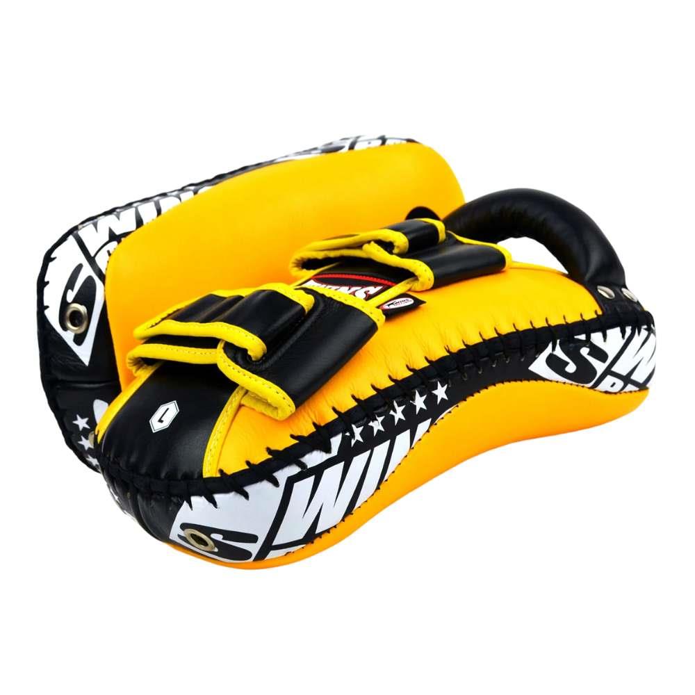 Twins Standard Curved Kick Pads - Yellow-Twins